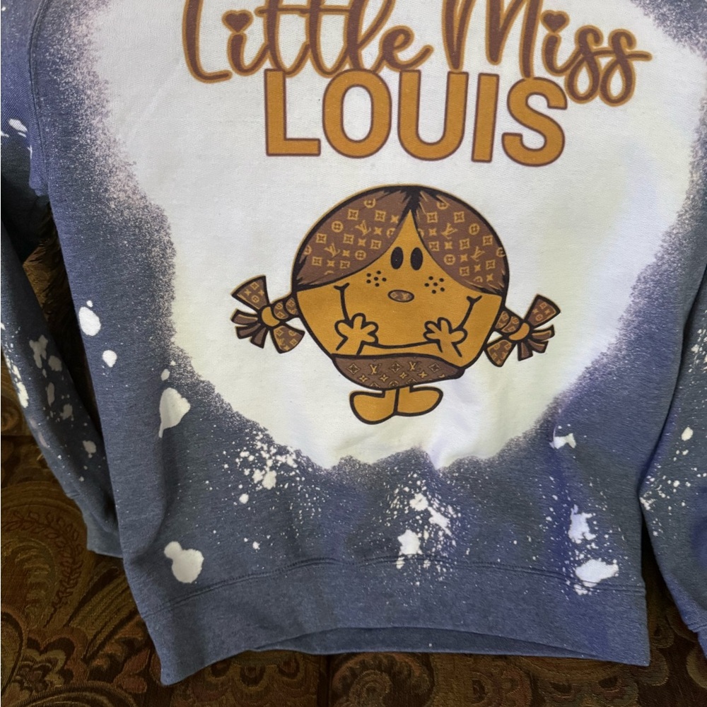 Gildan Little Miss Louis Kids Sweatshirt - Blue and White